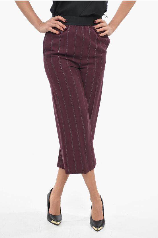 ウール ブレンド クロップド フィット パンツ ウィズ ルレックス ディテール