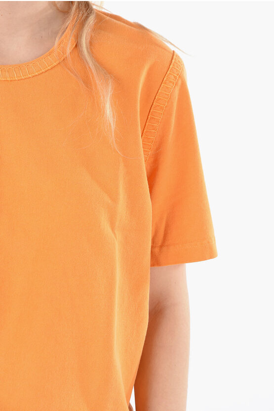 ビジブル ステッチ クルーネック Tシャツ