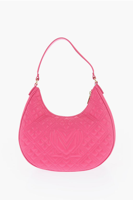 ラブ キルト フェイク レザー HOBO バッグ