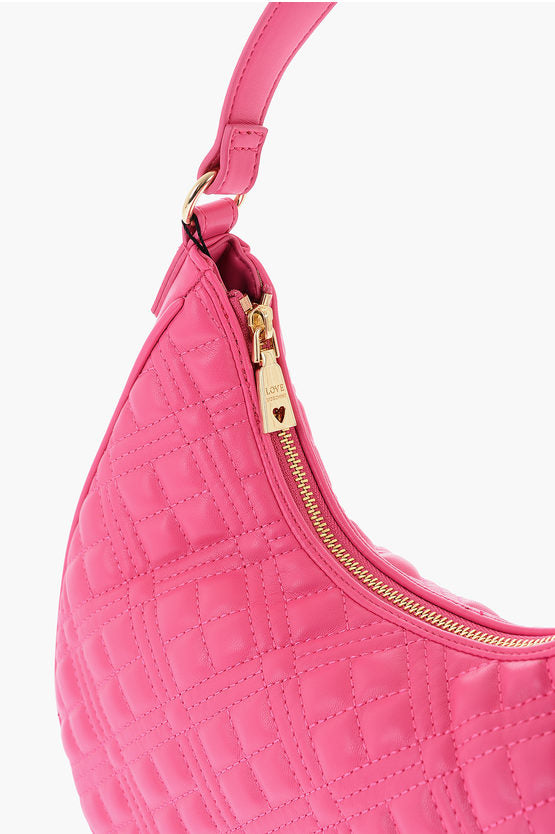 ラブ キルト フェイク レザー HOBO バッグ