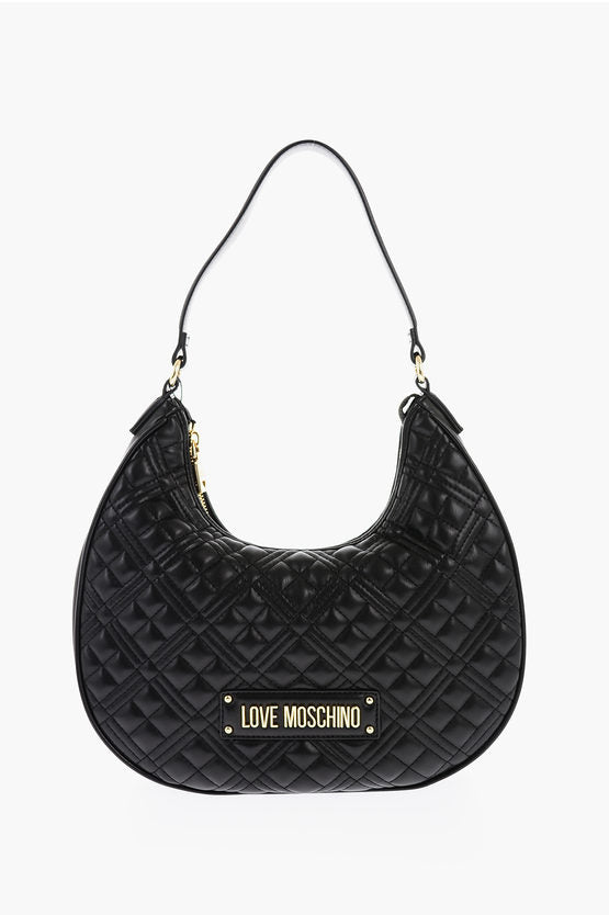 ラブ キルト フェイク レザー HOBO バッグ