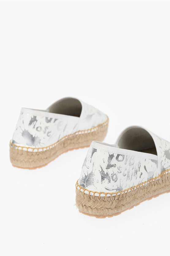 ラブ レザー SPLASH スプラッシュ プラットフォーム エスパドリーユ ウィズ ロゴ 4 CM