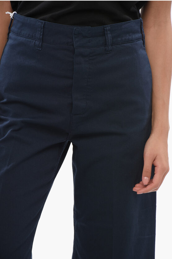 ソリッド カラー ストレッチ コットン パンツ ウィズ ベルト ループ