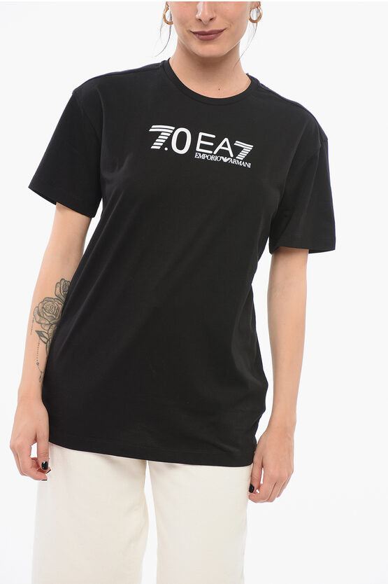 クルー ネック コットン Tシャツ ウィズ プリント