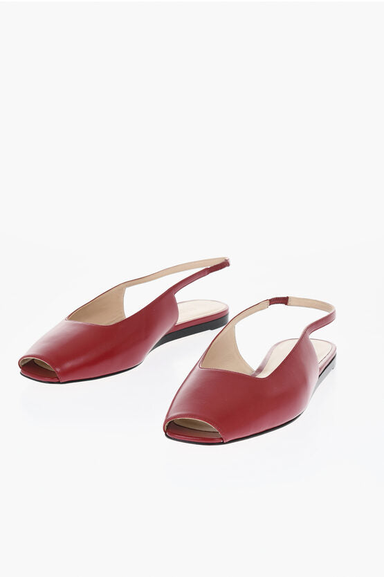 スリングバック レザー サンダル