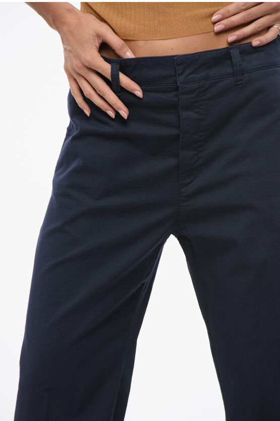 ストレッチ コットン クロップド パンツ ウィズ ベルト ループ