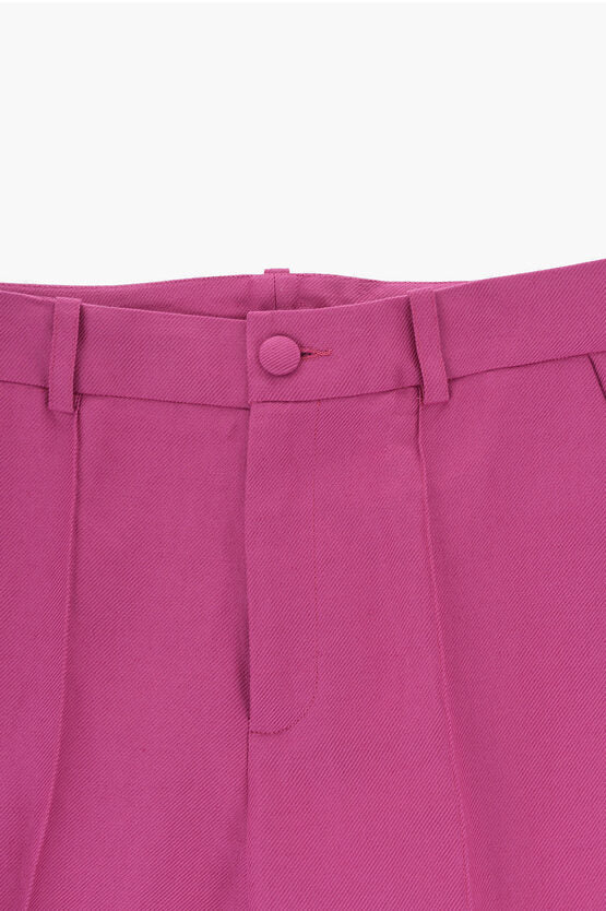 ツイル コットン アンド リネン パンツ ウィズ ベルト ループ