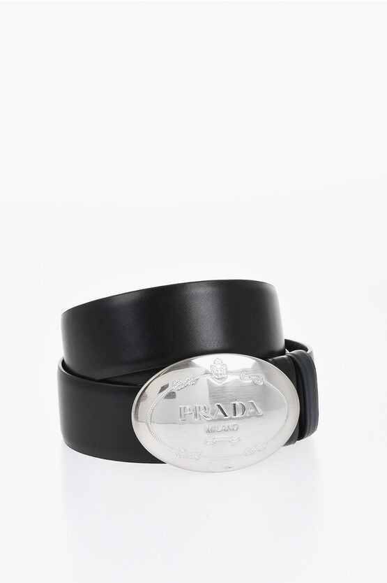 正規品、美品.PRADAベルト.ブラック.レディース.メンズ… プラダ PRADA ベルト トライアングルロゴ ブラック メンズ PRADA