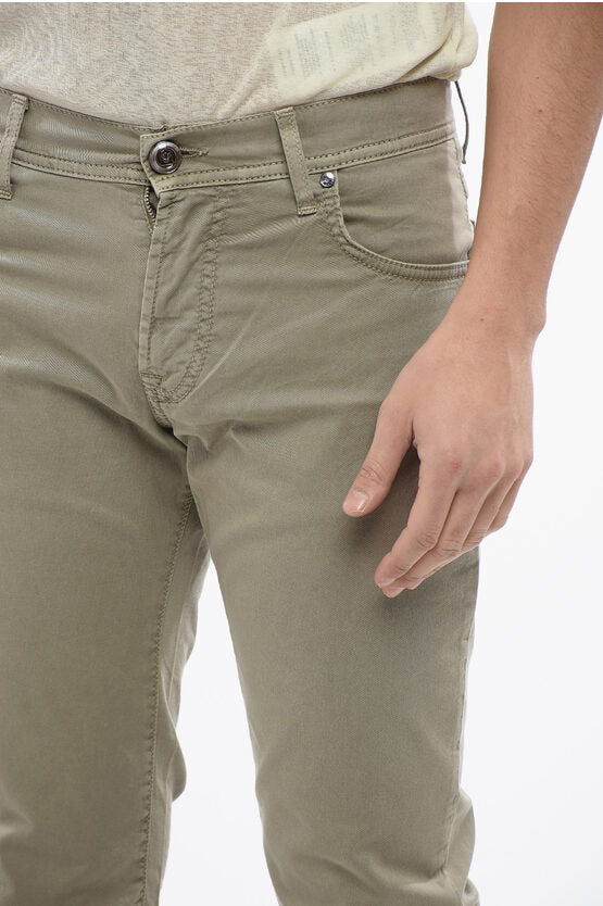 ID ストレッチ コットン 5ポケット パンツ ウィズ エンブロイダード ロゴ