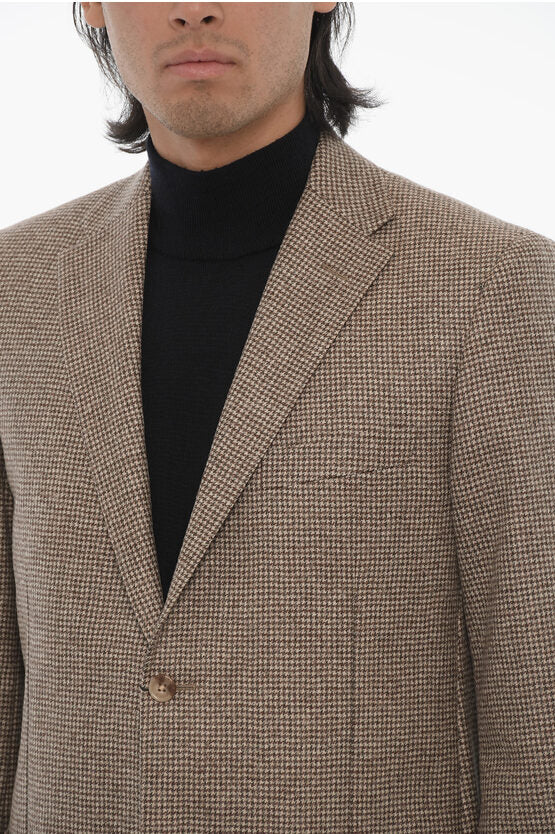 CC コレクション 千鳥格子 モチーフ ヴァージン ウール 2ボタン ブレザー