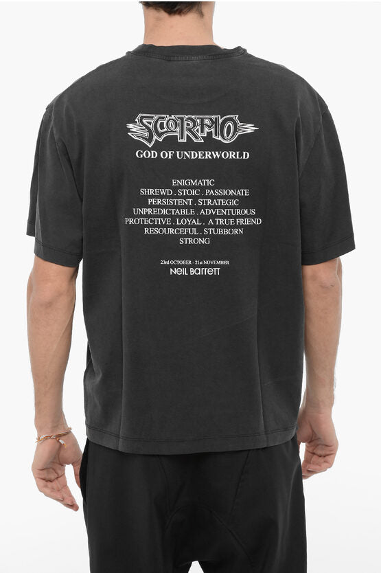 プリント クルーネック Tシャツ