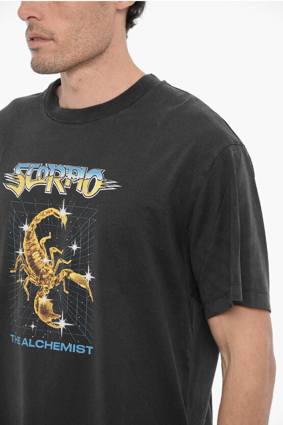 プリント クルーネック Tシャツ