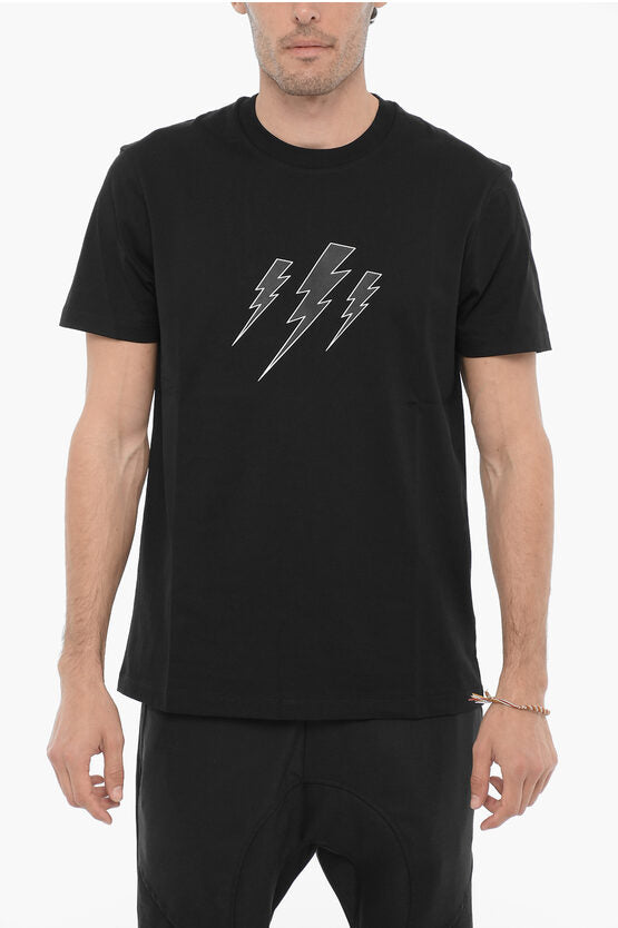 スリム フィット クルーネック Tシャツ ウィズ プリント