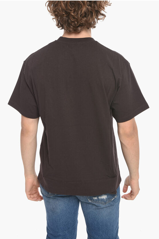 クルー ネック ウエスト ポケット コットン Tシャツ