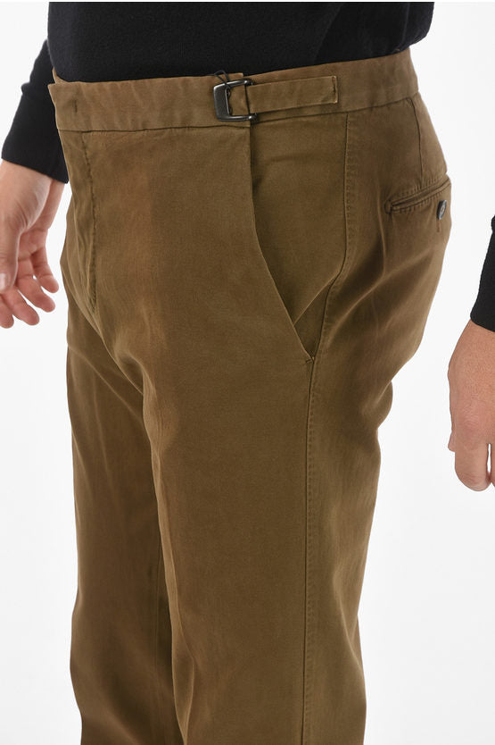 ID ベルト ループ ストレッチ コットン チノ パンツ