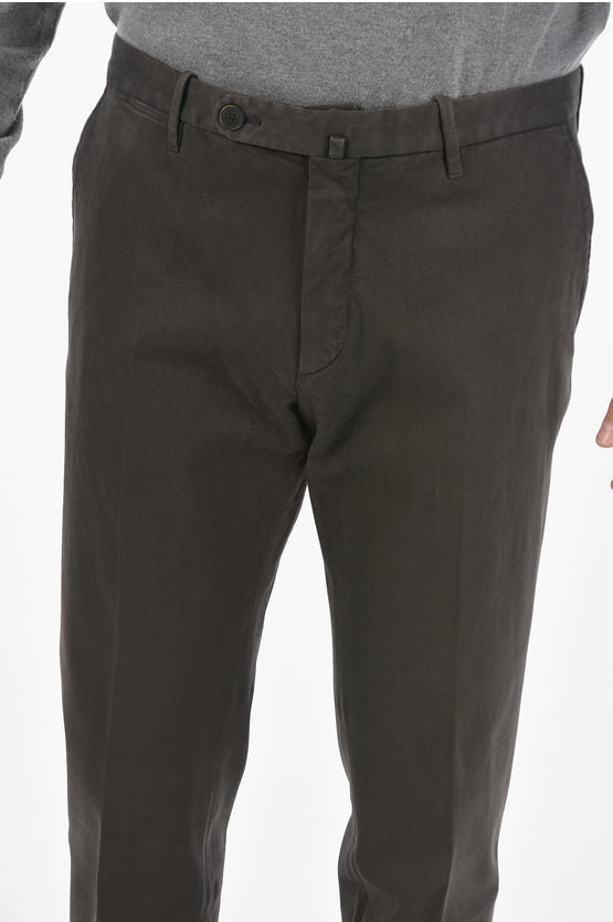 ID ベルト ループ ストレッチ コットン チノ パンツ