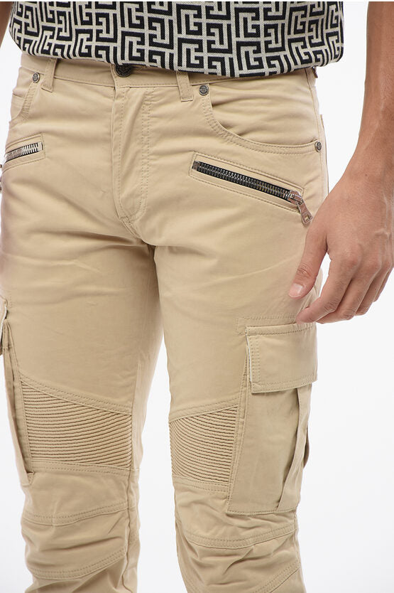 ストレッチ コットン テーパード レッグ カーゴ パンツ