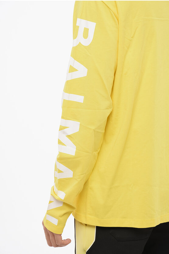 ロング スリーブ クルーネック Tシャツ ウィズ プリント ロゴ