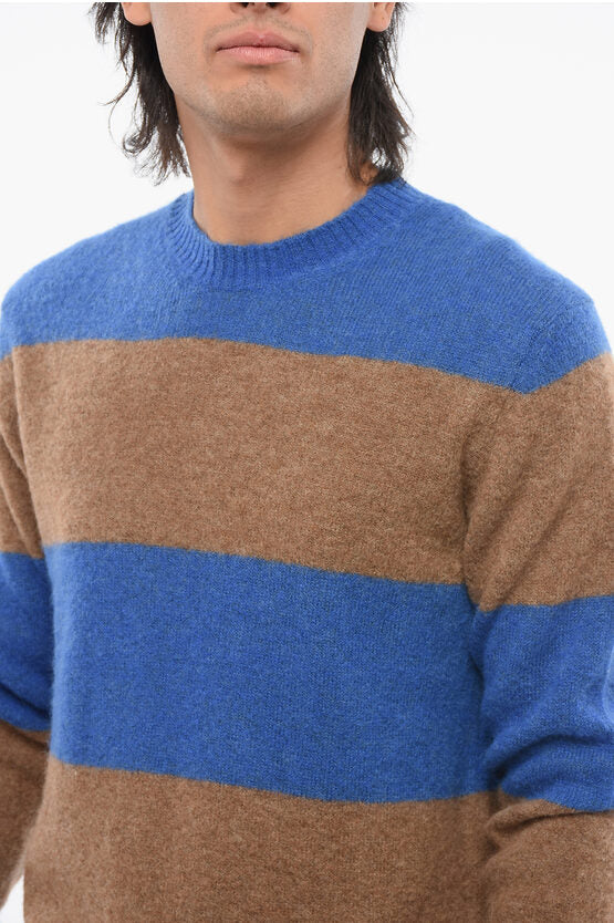 クルー ネック アルパカ ブレンド セーター ウィズ オーニング モチーフ