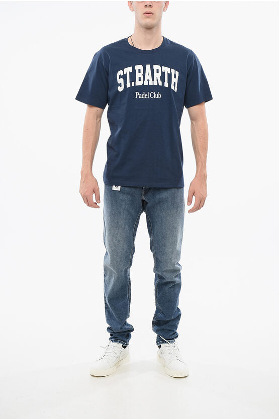 ソリッド カラー スポーツ クラブ クルーネック Tシャツ ウィズ コントラスティング