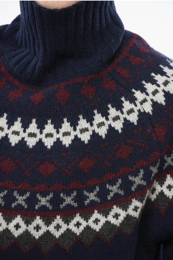 タートルネック ウール FAIR ISLE セーター