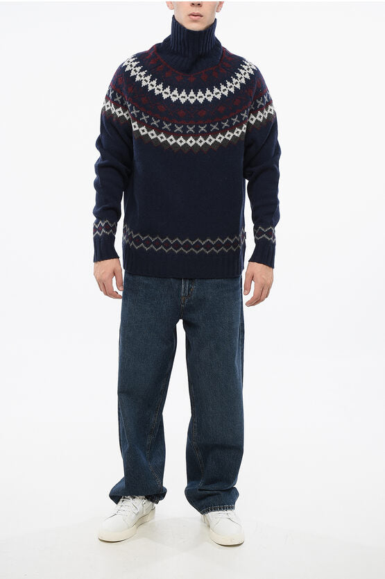 タートルネック ウール FAIR ISLE セーター