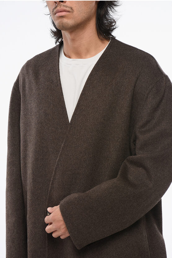 ヴァージン ウール アンド カシミア ダブル ブレスト コート