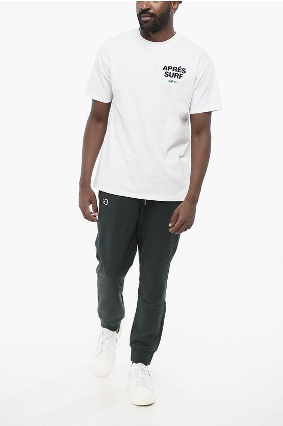 プリント ウェーブ クルーネック Tシャツ