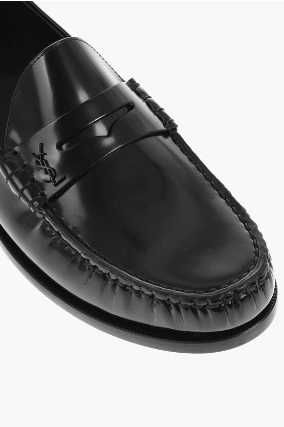 ブラッシュ加工 レザー ペニー ローファー