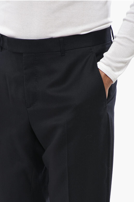 カシミア アンド シルク パンツ ウィズ ベルト ループ