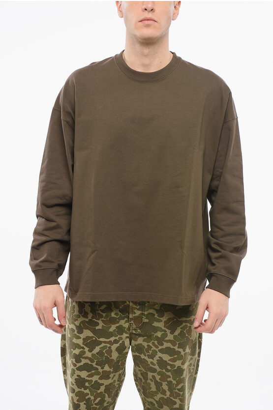 クルー ネック コットン Tシャツ ウィズ カフ