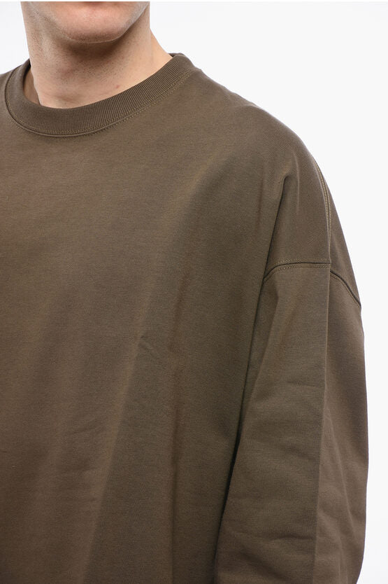 クルー ネック コットン Tシャツ ウィズ カフ