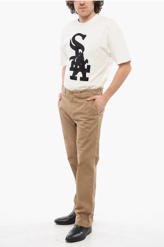 ストレート レッグ ストレッチ コットン フィット チノ パンツ