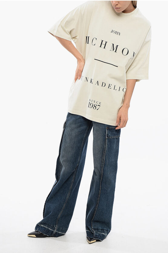 オーバーサイズ Tシャツ ウィズ コントラスティング プリント