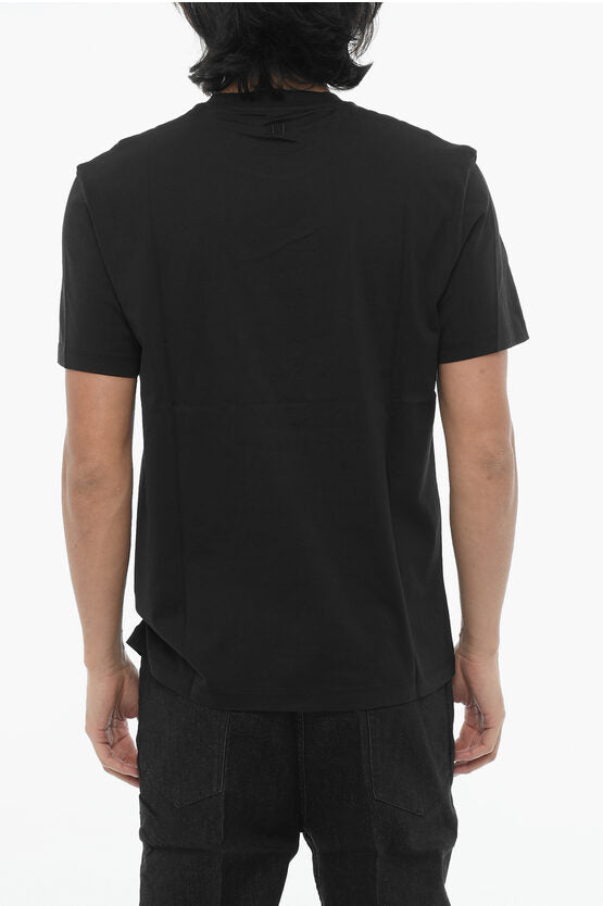 コットン スリム フィット アイ シー ユー クルーネック Tシャツ