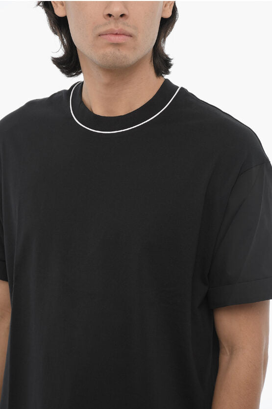 ソリッド カラー イージー フィット クルーネック Tシャツ ウィズ スリーブ
