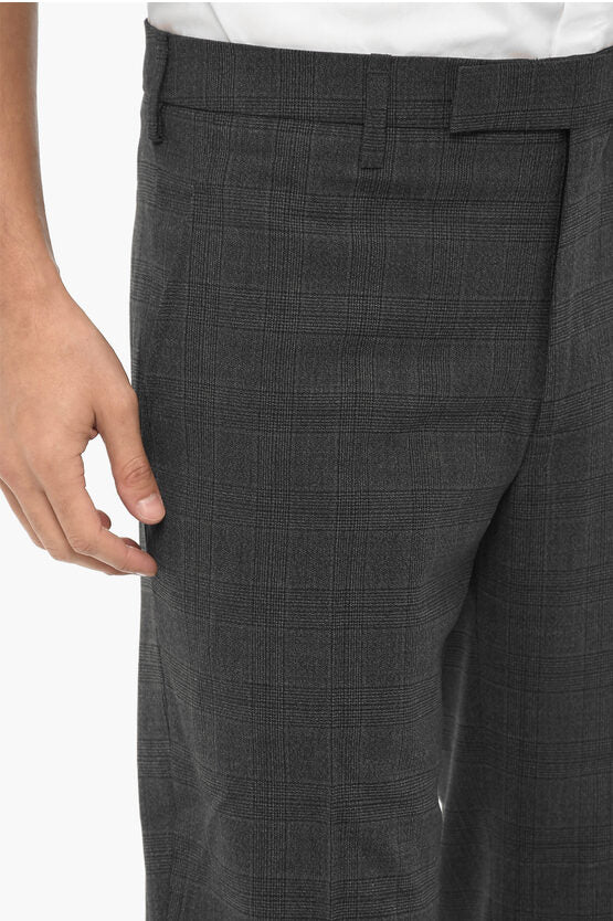 チェック スリム フィット パンツ
