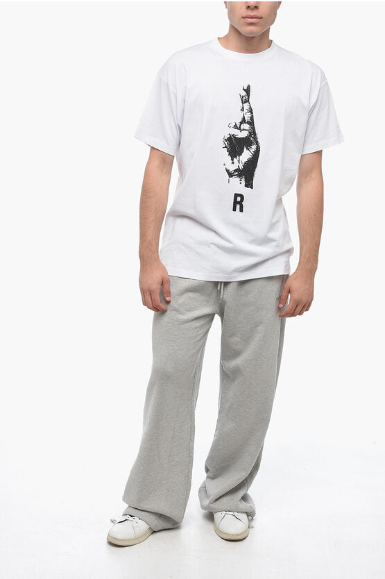 プリント ハンド コットン Tシャツ