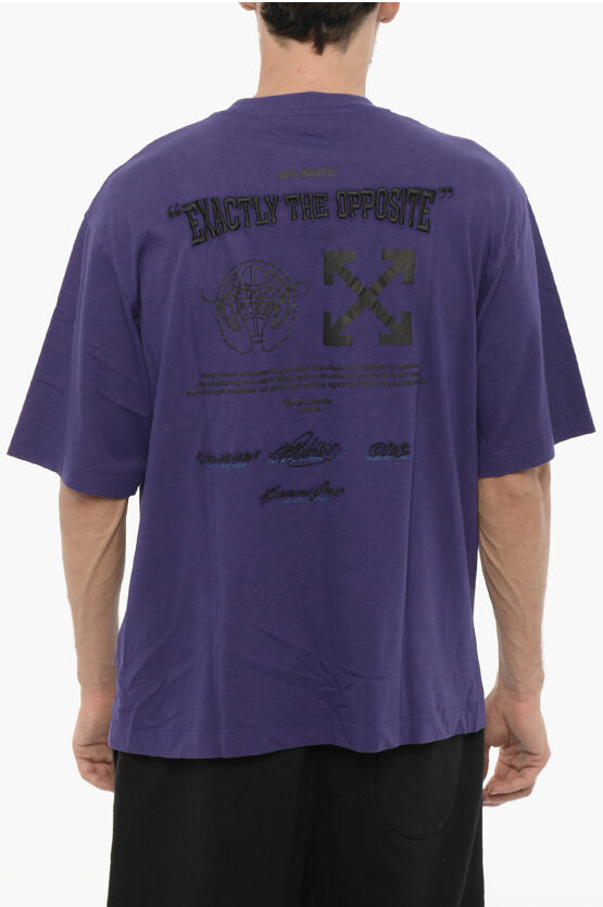 コットン クルーネック Tシャツ ウィズ エンブロイダリー ロゴ