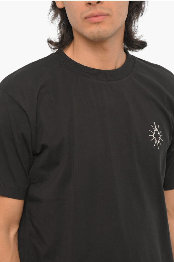 ソリッド カラー クロス クルーネック Tシャツ
