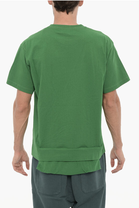 ソリッド カラー クルーネック Tシャツ ウィズ ウエスト