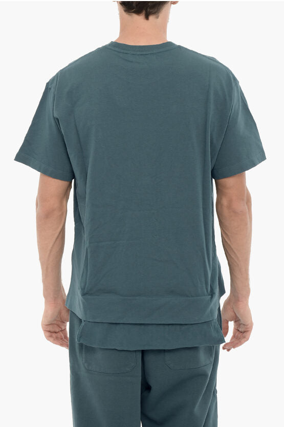 ソリッド カラー クルーネック Tシャツ ウィズ ポケット