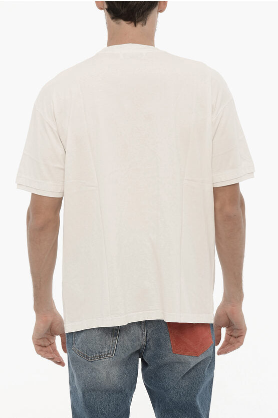 コットン クルーネック Tシャツ ウィズ リムーバブル ネックレス