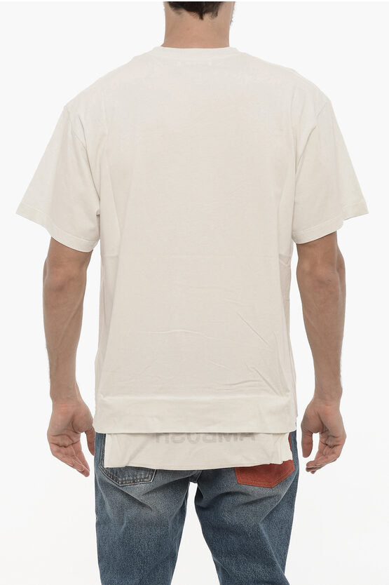 ソリッド カラー クルーネック Tシャツ ウィズ ウエスト ポケット