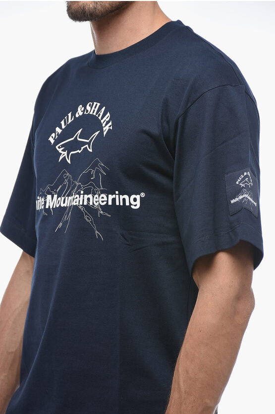 ホワイト ソリッド カラー クルーネック Tシャツ ウィズ