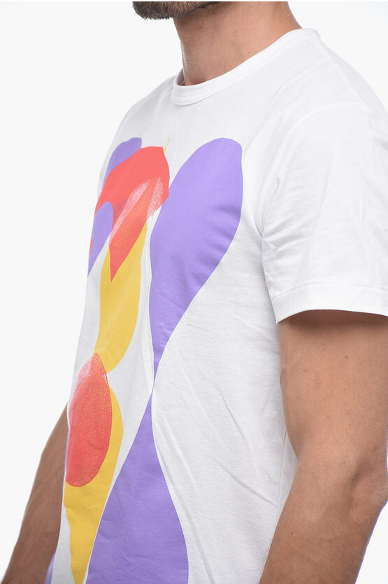 プラス プリント クルーネック Tシャツ