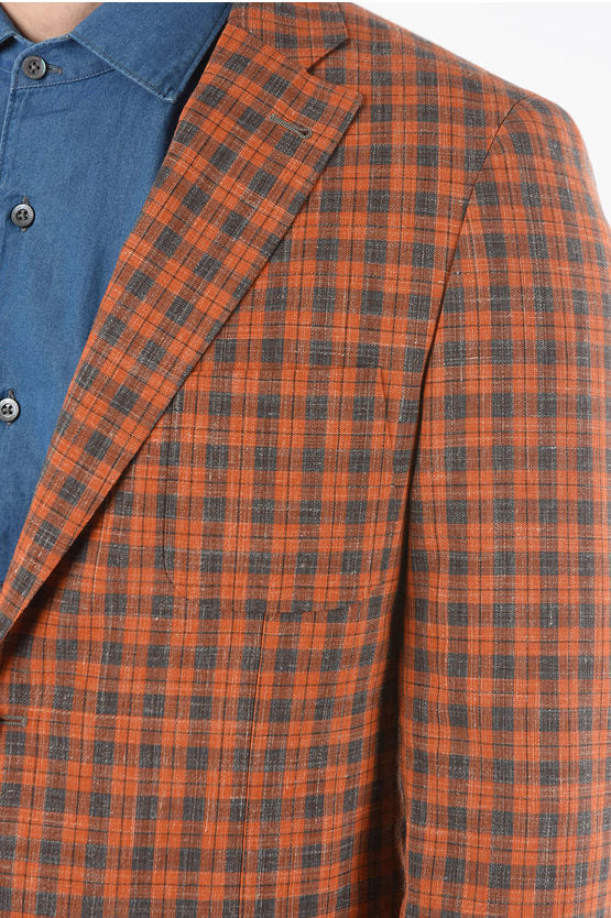 CC コレクション ハーフライン チェック柄 チェック ブレザー ウィズ パッチ
