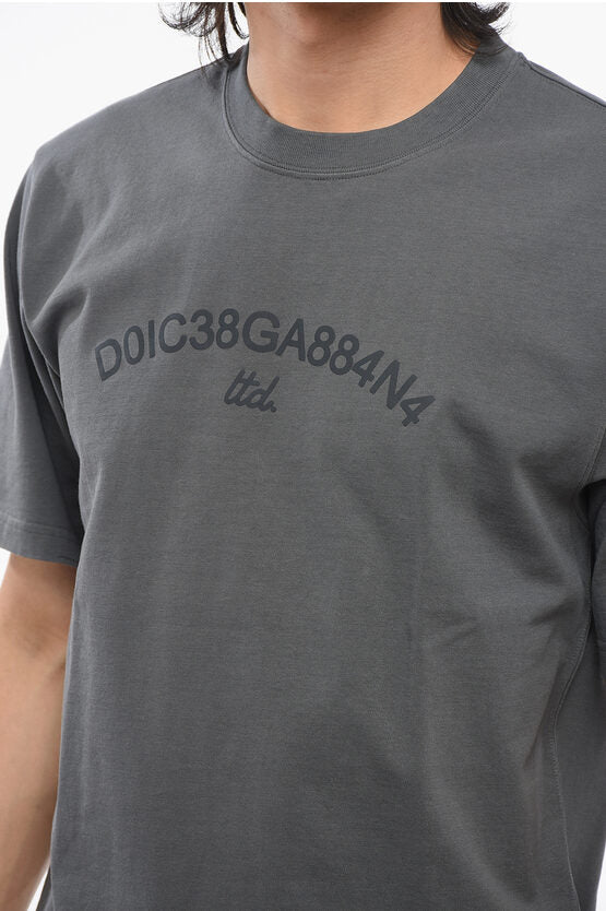 クルー ネック コットン Tシャツ ウィズ プリント ロゴ