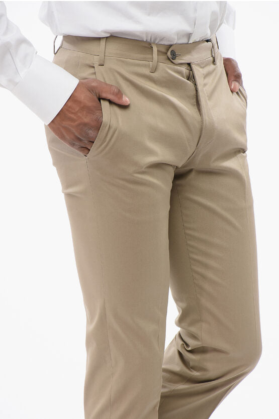 エラスティック コットン ブレンド パンツ