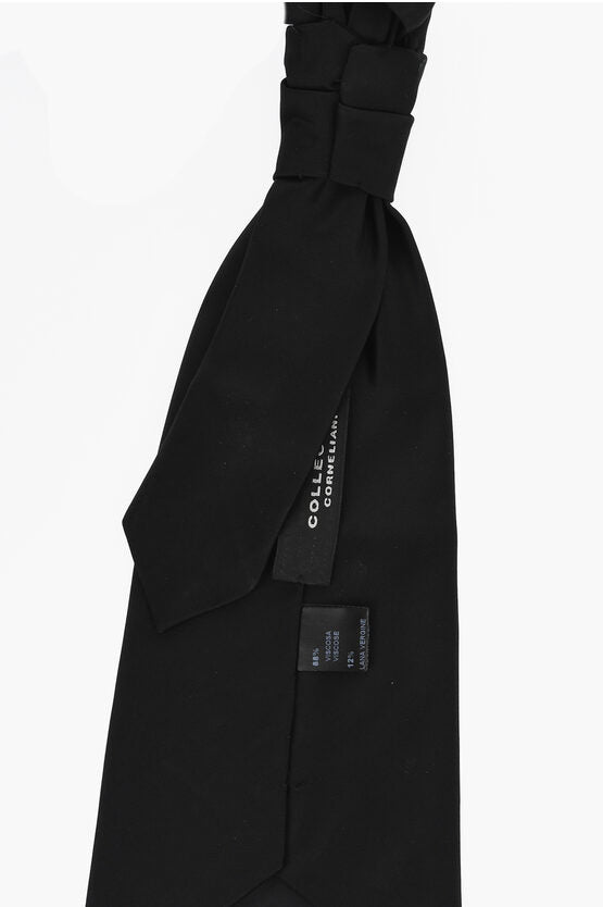 CC コレクション ソリッド カラー シルク アスコット タイ